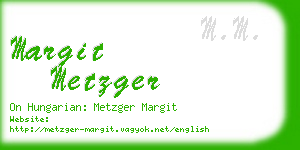 margit metzger business card